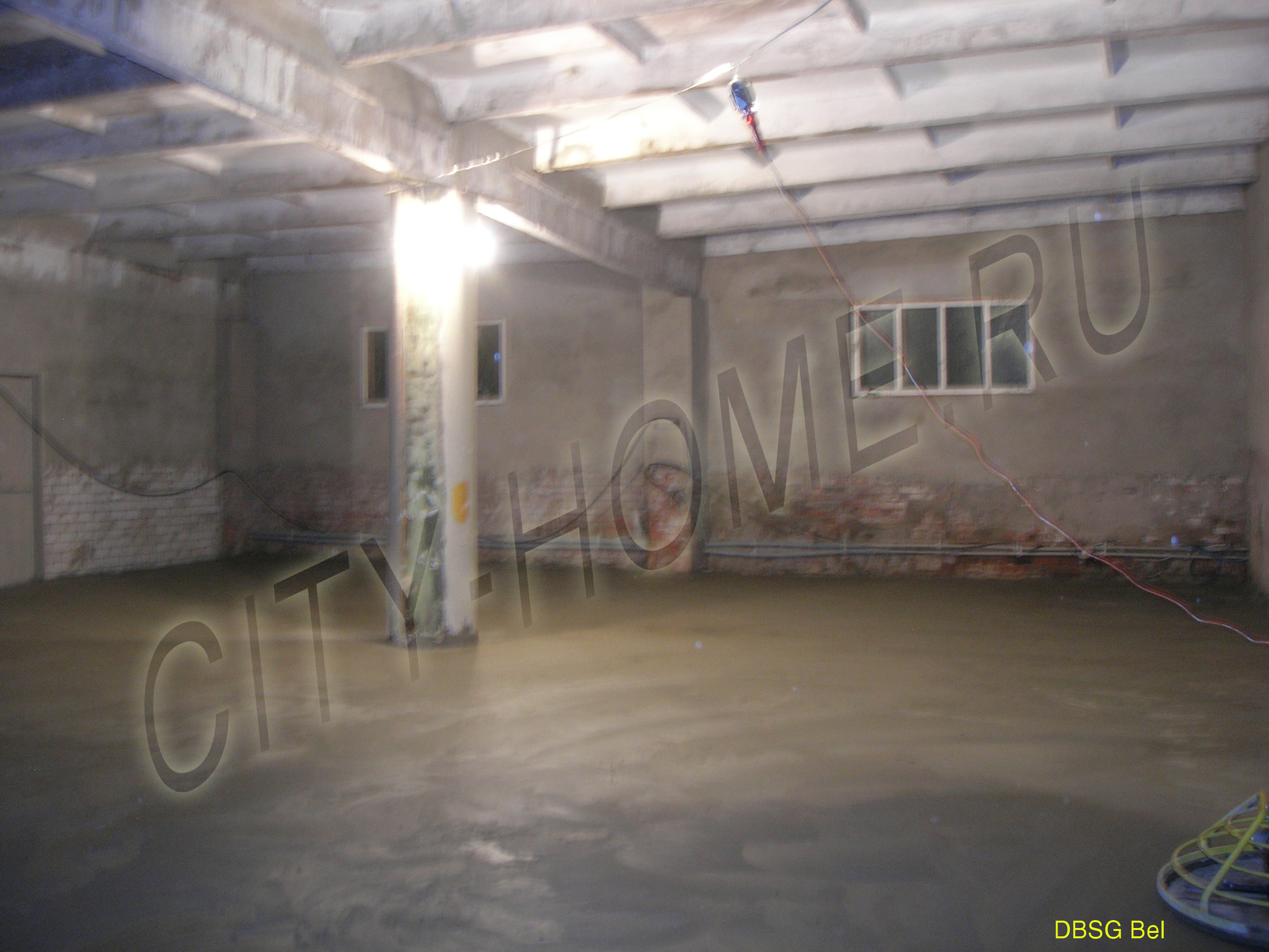 Отшлифованный бетонный пол в лакокрасочном цеху  город Шебекино Белгородской области